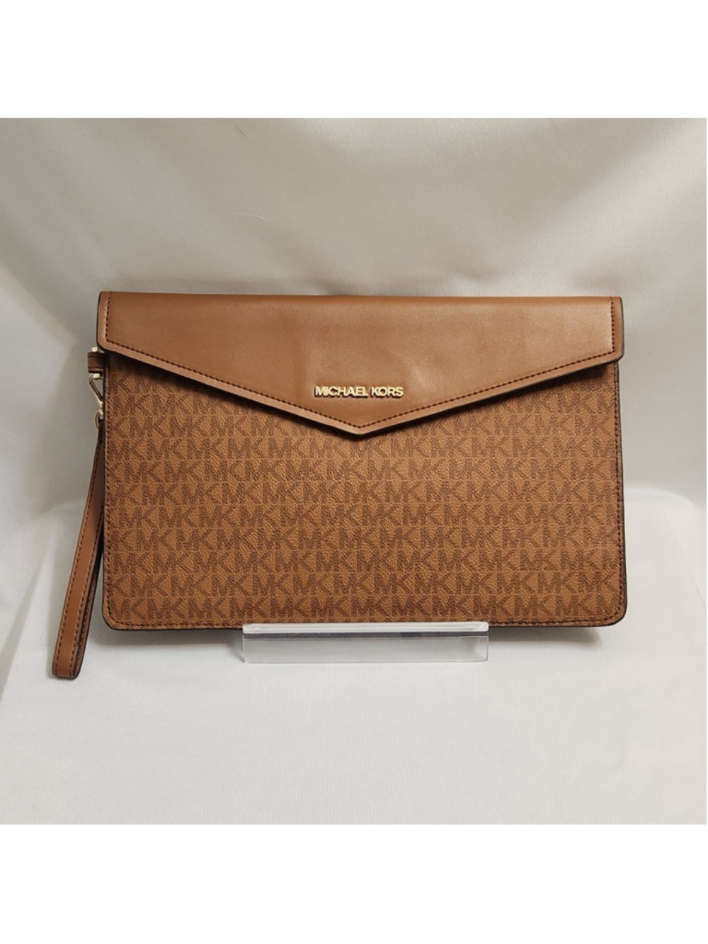 Michael Kors Brown Leather Wristlet
